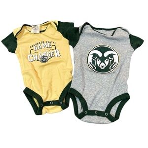Colorado State Rams Baby Onesies Bundle CSU 2-Pack | 3–6 Months Like New